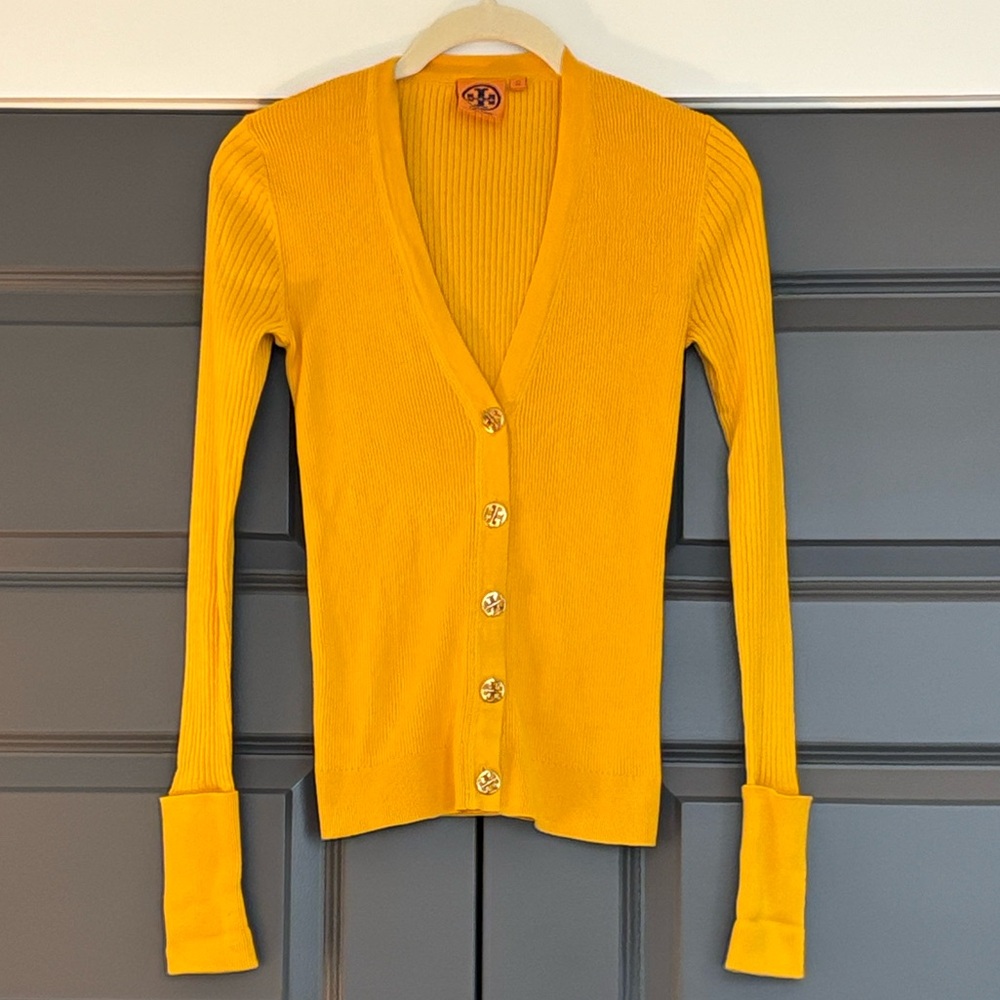 Tory Burch Classic Logo Button-Up Women's Sweater XS